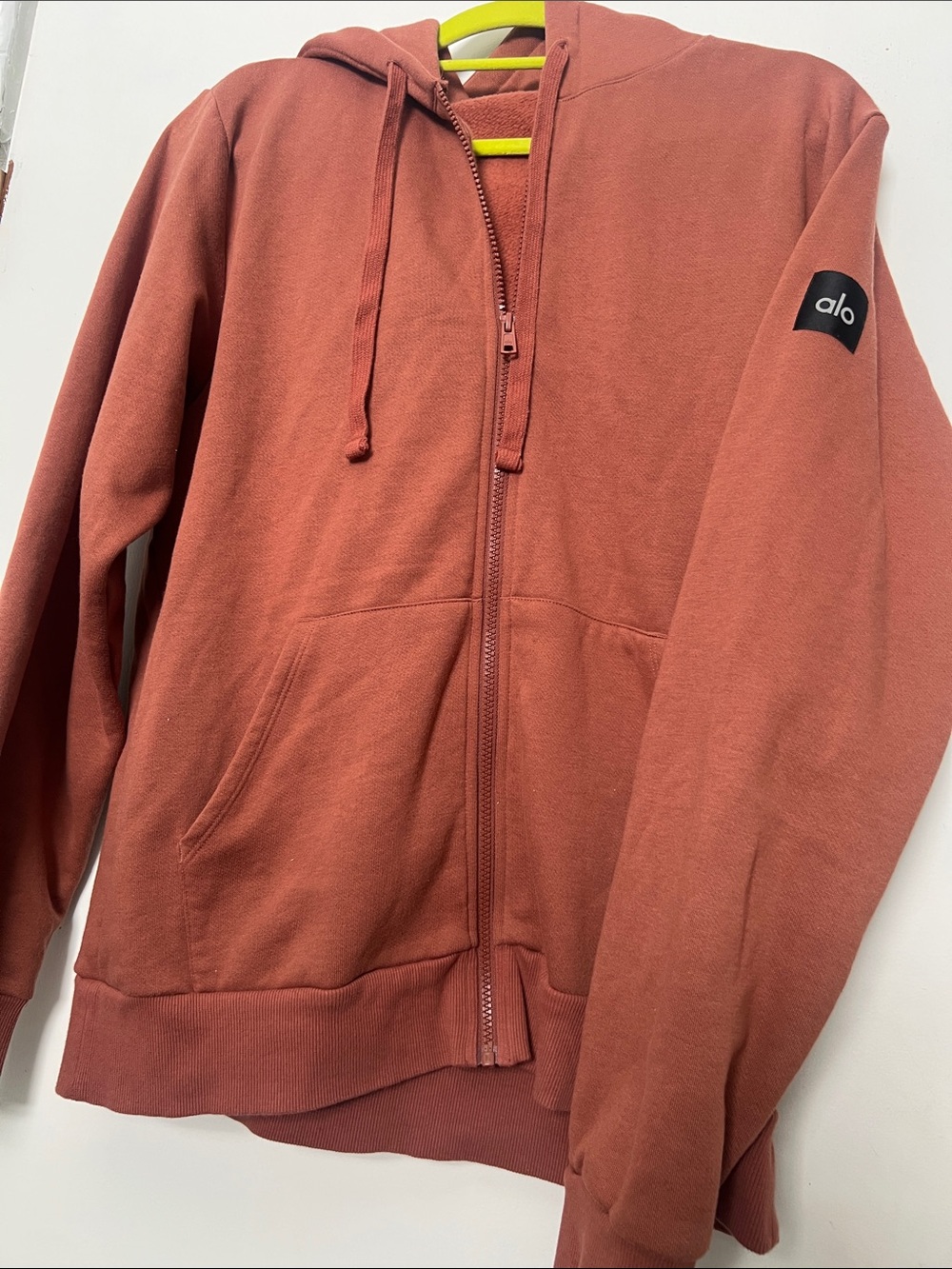 ALO Yoga Rust Zip-Up Hoodie